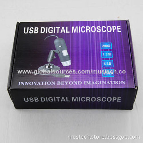 Mustech 1.3mp 200x Portable USB Microscope with FCC Mark